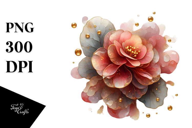 Abstract Glossy Begonia PNG