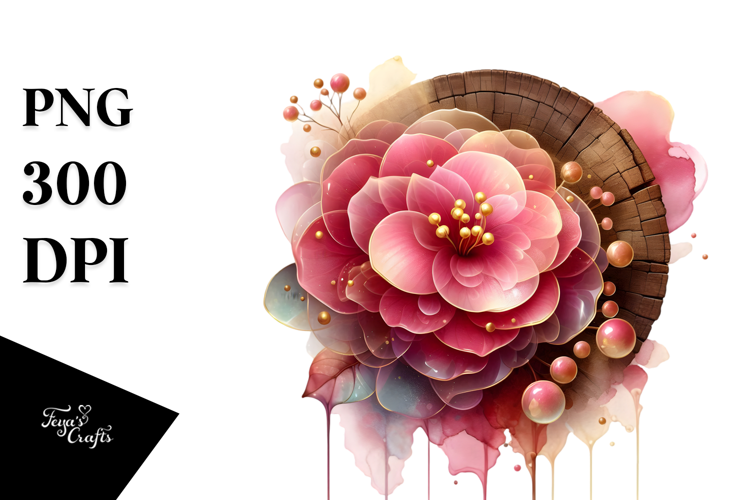 Abstract Glossy Begonia PNG