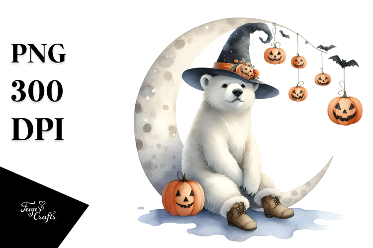 Cow and Polar Bear Halloween PNG