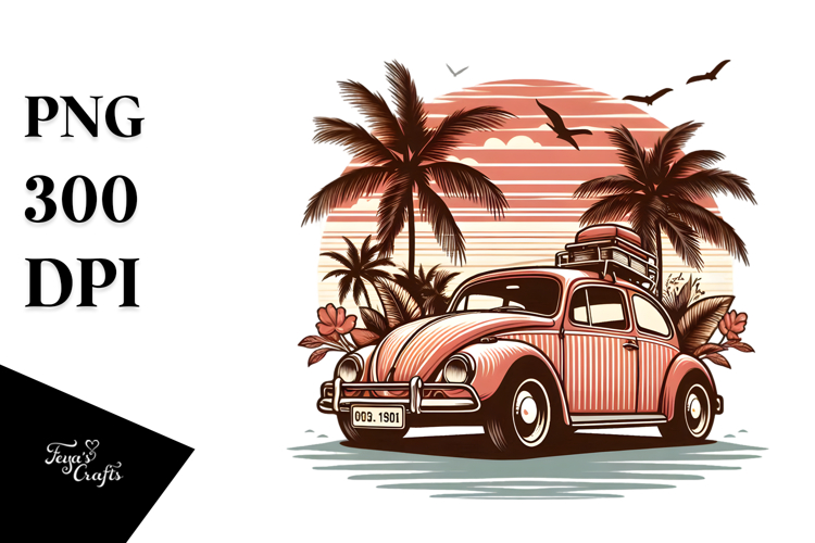 Island Beetle Car Design, 20 oz Tumbler
