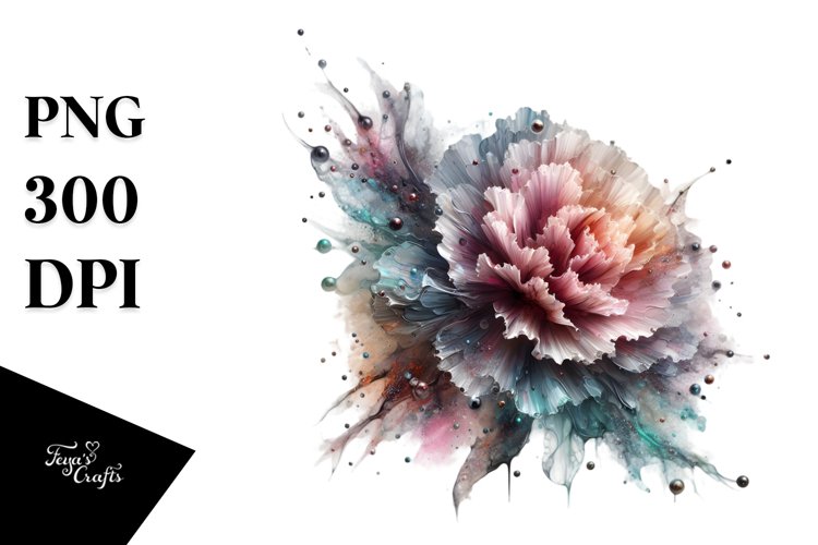 Abstract Carnation Splash | Sublimation example image 1