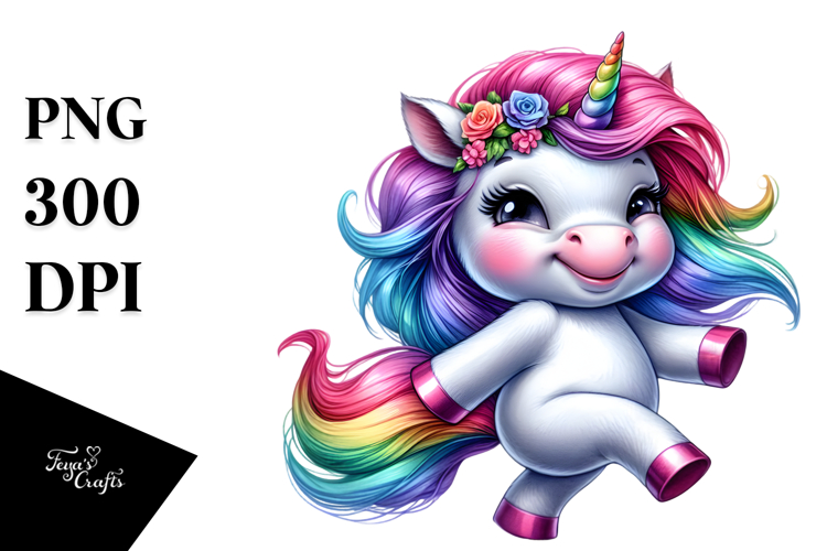 Vibrant Baby Unicorn, Transparent PNG