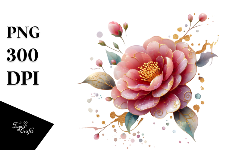 Camellia Material Image, PNG example image 1