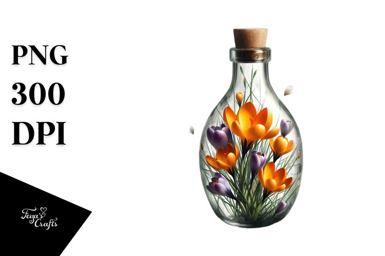 Artistic Bottle Crocus Clipart example image 1