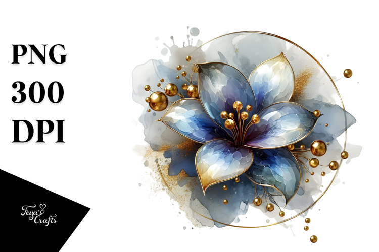 Glossy Lobelia Wood Splash PNG