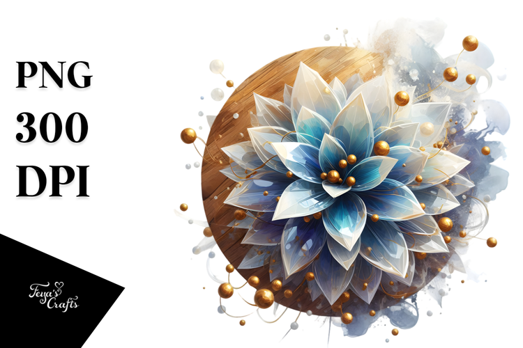 Abstract Lobelia with Golden Insertions