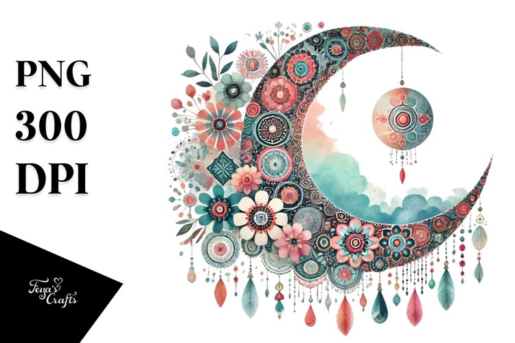 Cute Moon Clipart Image 11