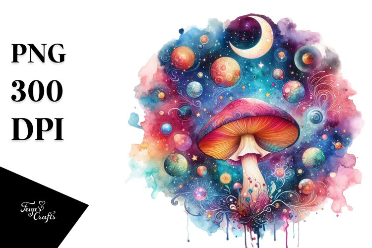 Colorful Magical Mushroom | Clipart example image 1