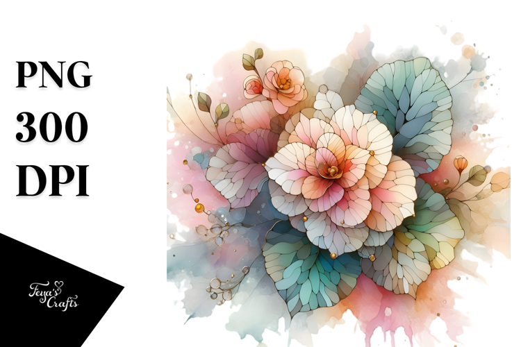 Stained Begonia PNG
