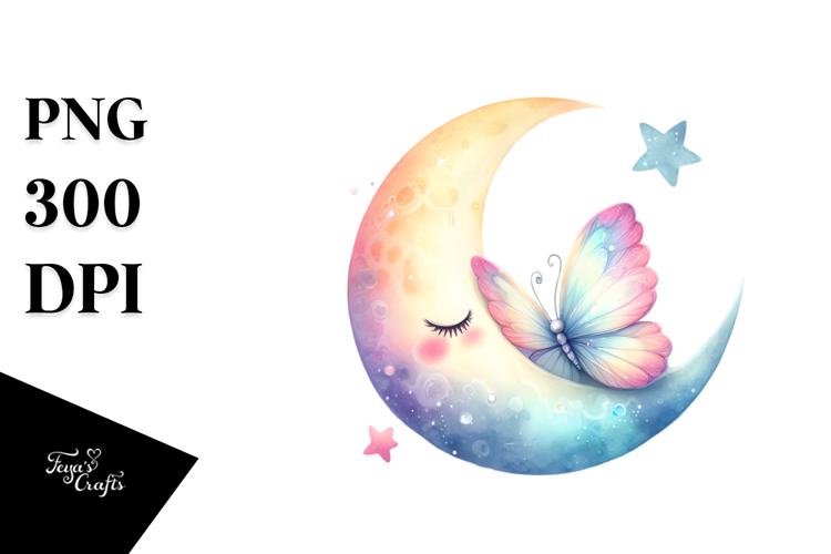 Cute Moon Clipart Image 19