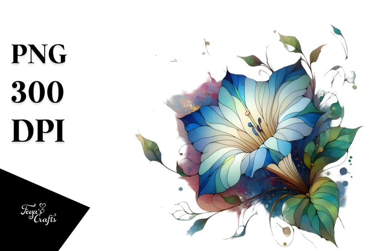 Abstract Morning Glory PNG example image 1