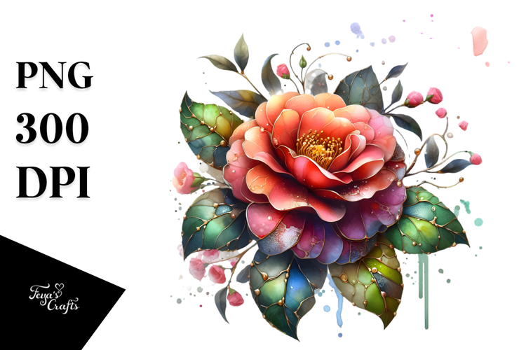 Camellia Made of , Transparent PNG