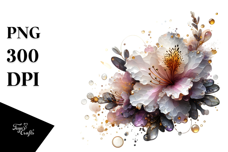 Abstract Rhododendron with Golden Insertions