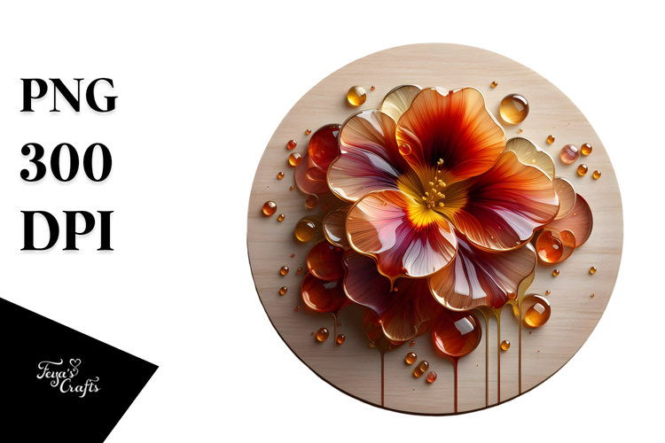 Abstract Glossy Nasturtium PNG