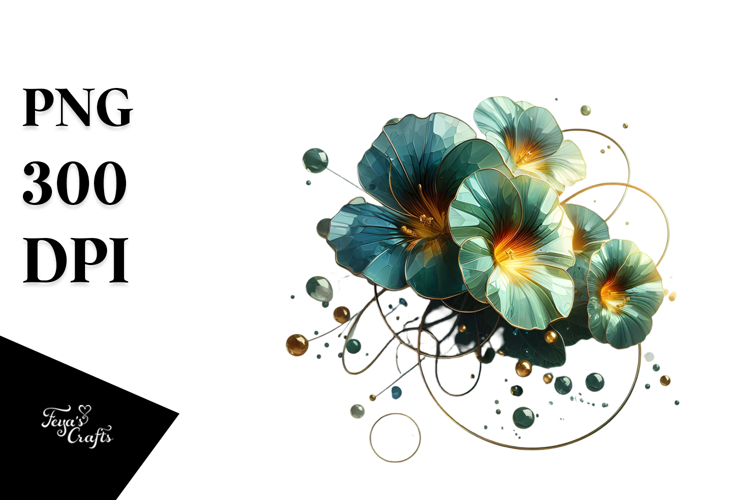 Abstract Glossy Nasturtium PNG