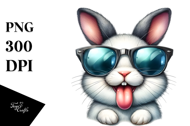 detailed,Rabbit Sunglasses Tongue