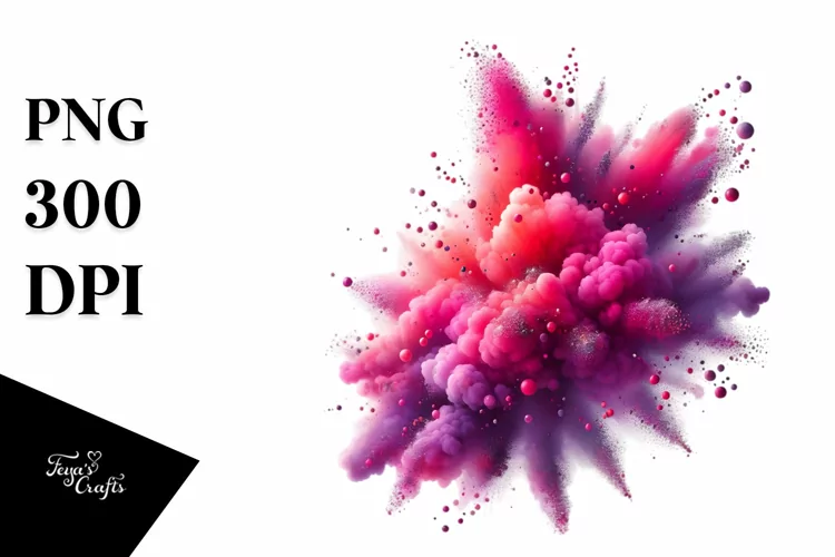 Colorful Magenta Watercolor PNG