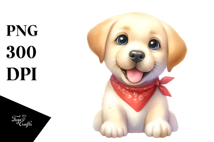 Happy Labrador Retriever PNG example image 1