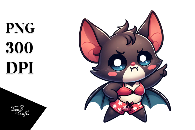 Cute Bat Clipart Image 9