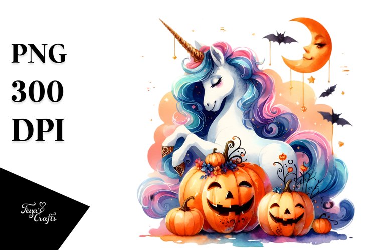 Unicorn Simple Halloween | Sublimation Clipart