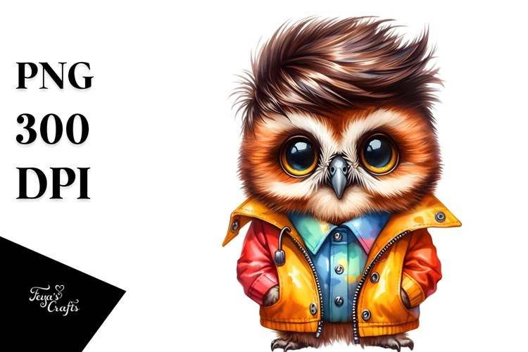 Posing Baby Owl PNG