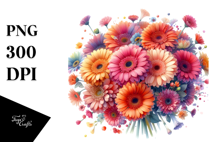 Colorful Gerbera PNG