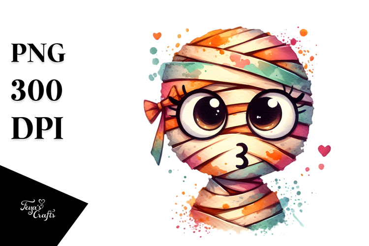 Expressive Mummy with Pouting Face PNG