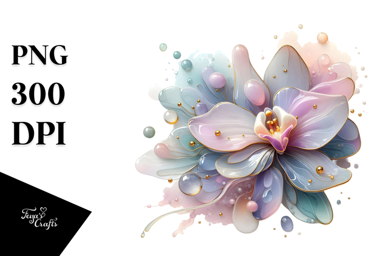 Abstract Orchid Stained , PNG example image 1