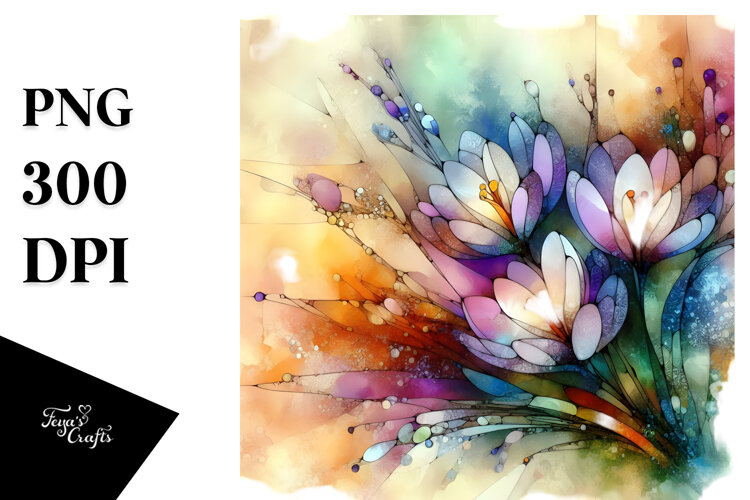 Vibrant Stained Crocus PNG example image 1