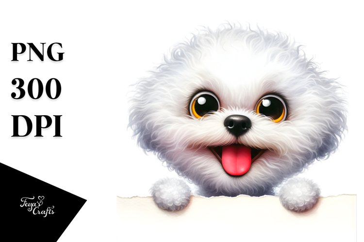 Enthusiastic Funny Bichon Frise | Sublimation | Clipart