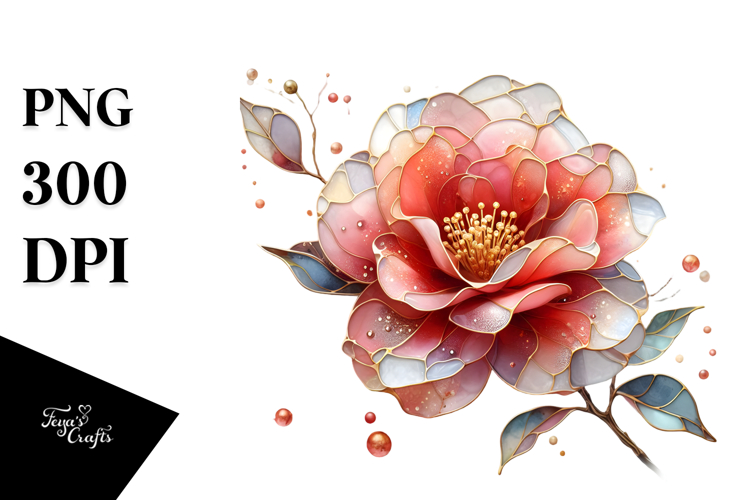 Camellia with Metallic PNG