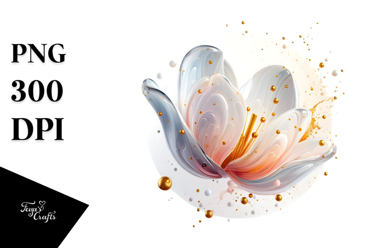 Abstract y Tulip with Golden Insertions PNG