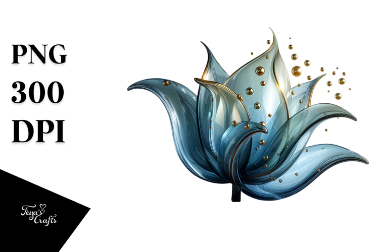 Abstract y Tulip with Golden Insertions PNG