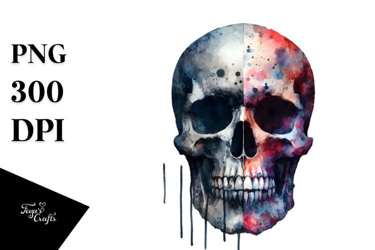 Grungy Skull PNG