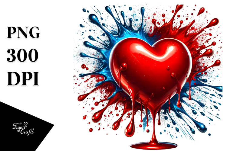 Red Glossy Heart PNG