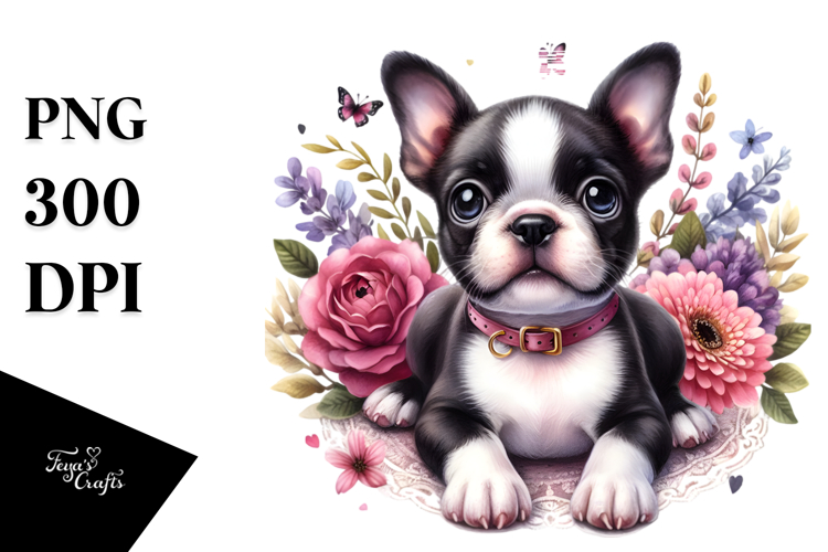 Baby Boston Terrier | Clipart