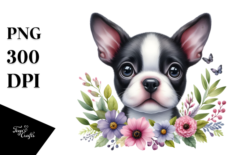 Baby Boston Terrier | Clipart