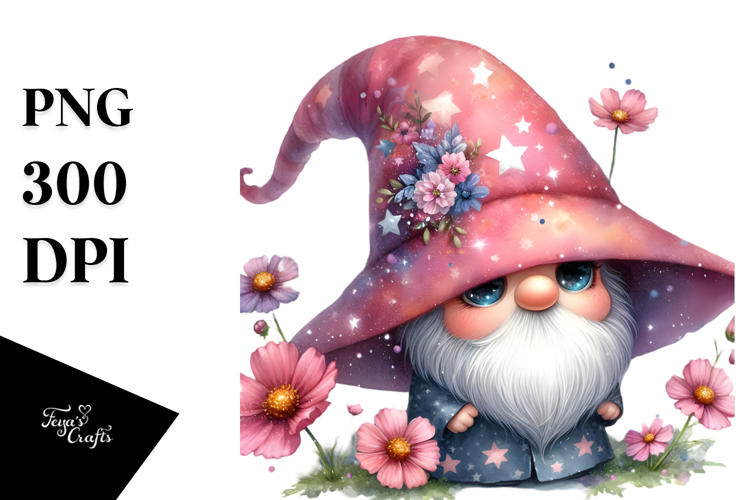 Cute GNOME with Cosmos PNG