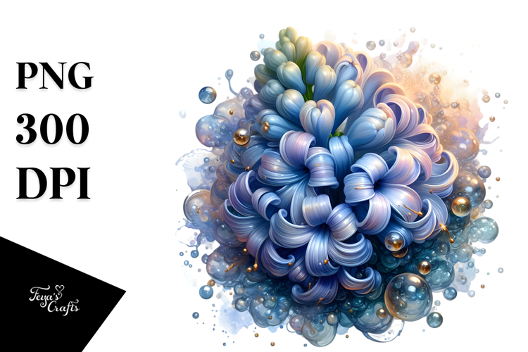 Abstract y Hyacinth with Golden Insertions PNG