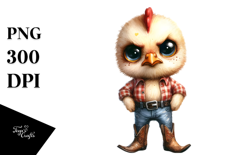 Expressive Baby Chicken Cowboy Boots