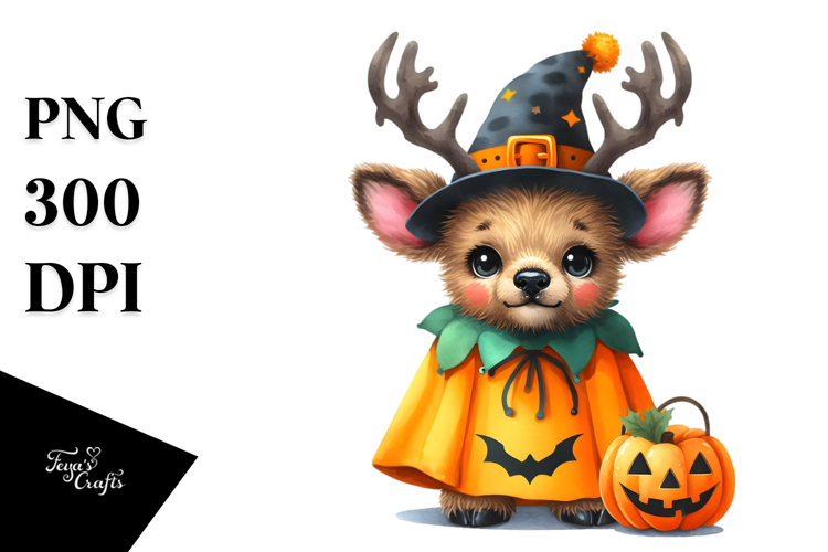 Vibrant Baby Elk Dressed for Halloween, 20 oz Tumbler