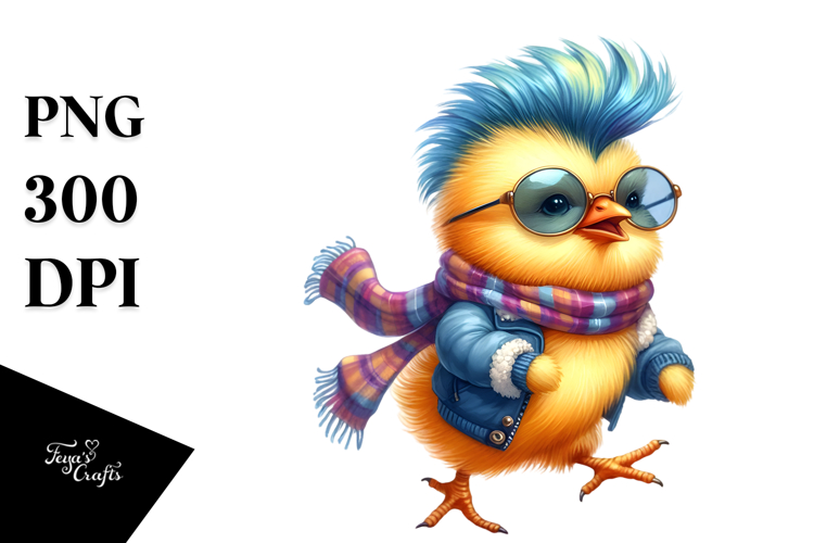 Running Baby Chicken PNG