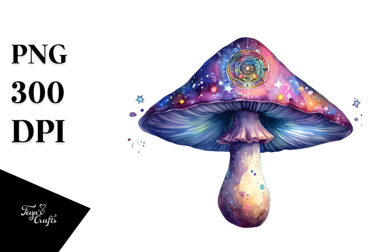 Magical Celestial Mushroom Tarot, PNG