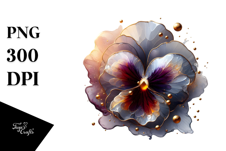 Abstract Pansy Material PNG