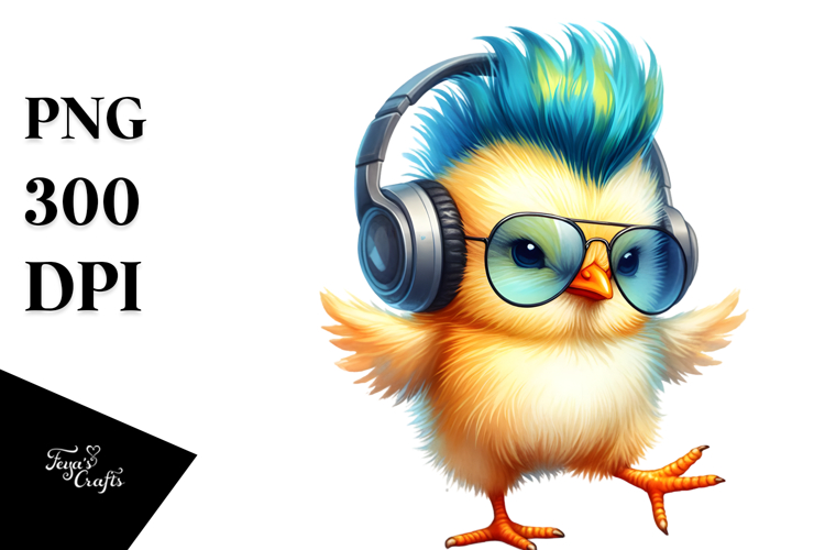 Vibrant Baby Chicken Dancing, Transparent PNG