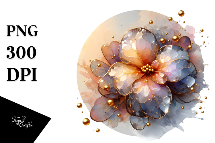 Abstract Impatiens, PNG example image 1