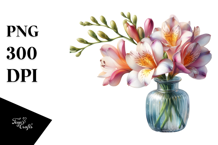 Freesia with Golden Insertions PNG