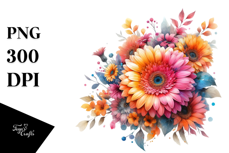 Colorful Gerbera PNG