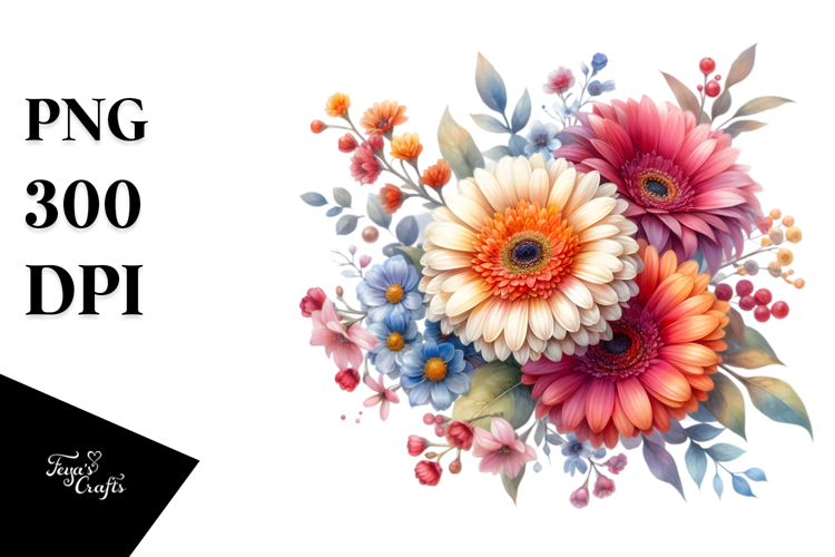 Colorful Gerbera PNG