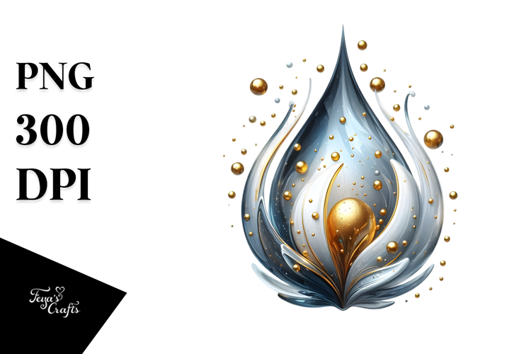 Abstract Glossy Snowdrop Material PNG